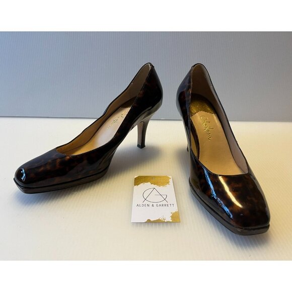 Cole Haan Brown Tortoise Shell Patent Leather Pumps Heels, Size 6 (US) - Picture 2 of 11